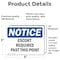 Signmission Escort Required Past This Point OSHA Notice Sign, Vinyl Decal, 5in W x 3.5in L, 2PK OS-2PACK-NS-D-35-L-12162 - alternate 5